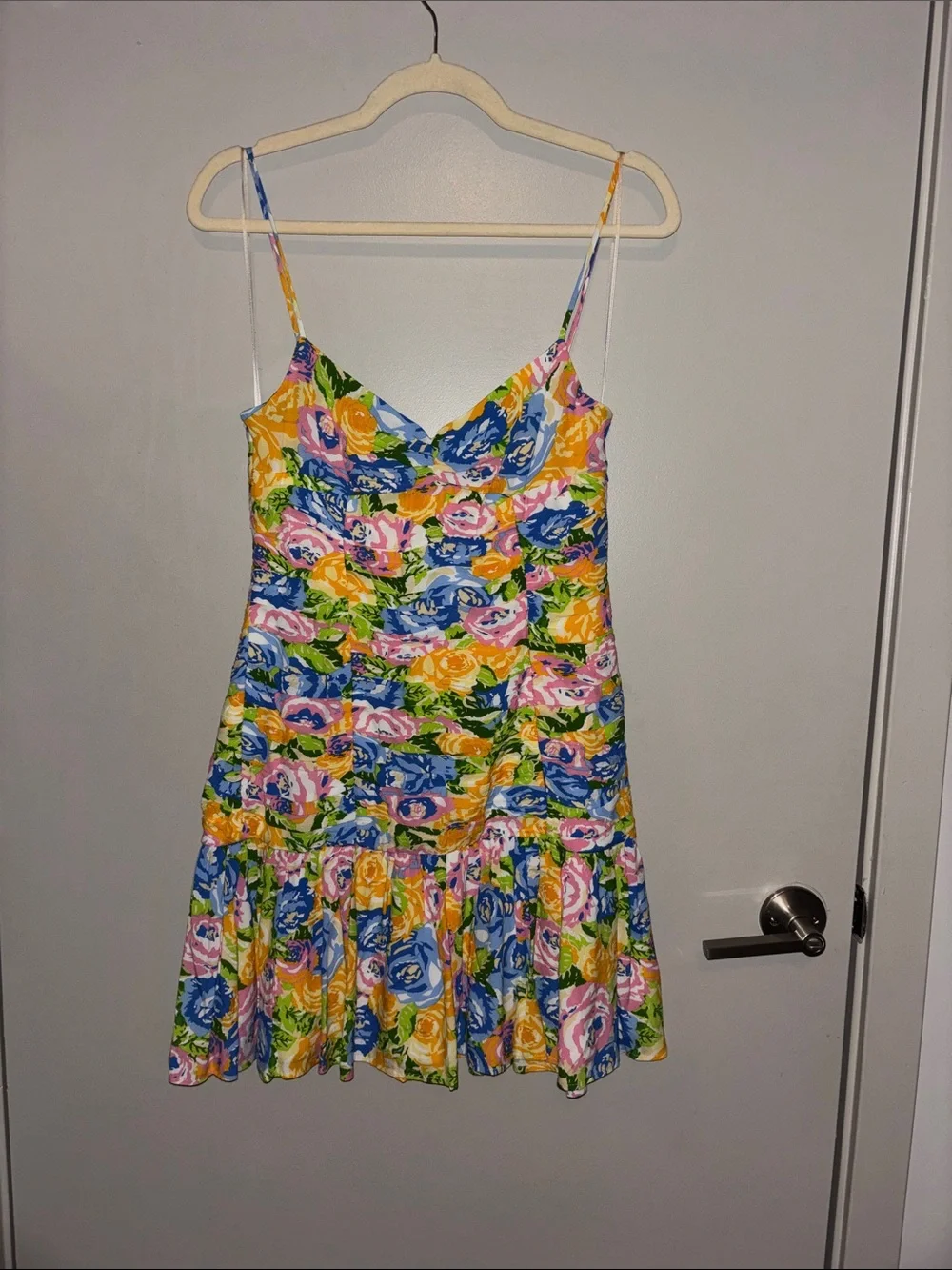 Zara Floral Print Spaghetti Strap Sundress in Multicolor- Runs Small